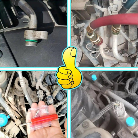 All In One Car AC Repair Kit With 838 Pieces Including Valve Cores O Ring Seals Dust Caps Gasket Seals And Tools For Fast DIY Car AC Service And Pro Level Maintenance