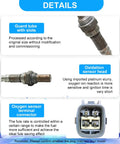 Upstream O2 Oxygen Sensor For Front Right 2001 To 2003 Toyota Rav4 2.0L platinum tipped sensor head and terminal connector details.