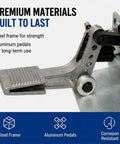 Heavy Duty Tire Changer Control Pedal Assembly with steel frame and aluminum pedals for pros, tire techs, shops, featuring four-pedal system.
