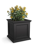 No-Fuss Self-Watering 20-Inch Square Planter for Outdoors, Weather-Resistant Flower Box With UV Fade-Resistant Polyethylene