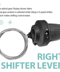 Six Speed Right Bicycle Shifter Lever SL RV100 6R Twist Shifter for Mountain Road and Commuter Bikes with 6-speed gear display