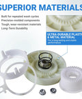Complete W10721967 Clutch Cam Assembly And W10528947 Driven Hub Kit For Whirlpool Kenmore Top Load Washer components in durable plastic and metal.