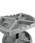 Close-up of two trays on Base Station Pro Grade Modular Rolling Tool Organizer With Two Trays Gray Wheel Cart for auto detailing
