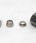 Quarter Inch Stainless Steel Compression Fitting End Cap With Ferrules For Plumbing Hydraulic And Pneumatic Tubing Sealing It Up For No Leak