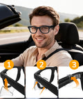Clear Side Shield Accessory For Ray Ban Meta Wayfarer Skyler Headliner Gen 2 And Oakley Meta HSTN Smart Glasses on man driving
