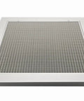 Aluminum Lay In Ceiling Diffuser for Drop Ceiling, 24x24 Cube Core, Front View, HVAC Grille with Air Box for Maximum Airflow