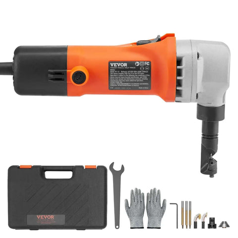 Heavy Duty Sheet Metal Nibbler 550W Electric Cutter With 360 Degree Rotation And 2200 RPM, includes accessories and case