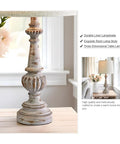 Classic 24.5 Inch Table Lamp Set Of 2 For Living Room And Bedroom With Linen Fabric Shade And Resin Base, lamp details