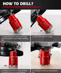 DAYDOOR 15-piece diamond tile hole saw kit, red, vacuum-brazed bits for porcelain tile, granite, marble.