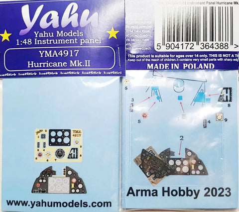 1/48 Hurricane Mk II Photo Etched Detail Set For Arma Hobby Aircraft Kits Colored PE Parts Pro Grade Modeling Accessories