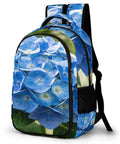Hydrangea Bloom Printed Backpack For Men And Women Large Capacity Durable Polyester School Travel Bag With Breathable Fabric