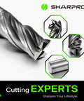 1/4 Inch Shank Carbide Square End Mills With 4 Flutes For CNC Heat Resistant Endmills Perfect For Alloy Steel And Stainless Steel Vibration Free Cutters That Handle Cast Iron And Tough Metals Like A Boss, showing close-up views.