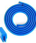 Badass 5/8 Inch Flexible T Slot Cover Strip, 150 Inch Blue T Track Protector for Milling Machines, smooth UV resistant rubber.