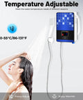 Top Shelf Electric Tankless Water Heater 110V 4500W providing adjustable temperature for showering.