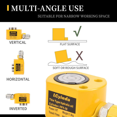10 Ton Low Profile Hydraulic Porta Power Kit Featuring Single Acting Ram Cylinder Paired With A 400Cc Manual Hand Pump For Heavy Lifting And No Sweat Shop Repairs