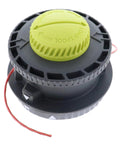 Reel Easy Arborless Bump Feed Trimmer Head for Straight Shaft String Trimmers After 2004, side view with spool visible