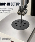 Zero Clearance Insert Plate For 14 Inch Band Saw, Cleaner Edges, Reduced Tearout, Drop In Throat Slot Guide For Detailed Cuts