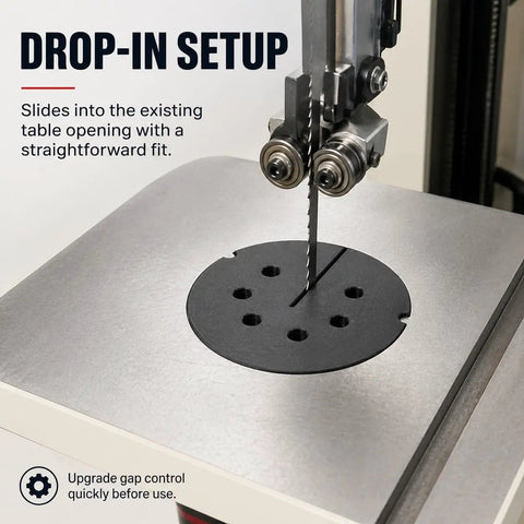 Zero Clearance Insert Plate For 14 Inch Band Saw, Cleaner Edges, Reduced Tearout, Drop In Throat Slot Guide For Detailed Cuts