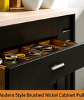 Black kitchen drawer with polished chrome cabinet knobs and handles 5 pack stainless steel single hole euro t bar drawer pulls