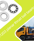 51203 thrust ball bearing with two washers (17mm bore, 35mm OD, 12mm thick)