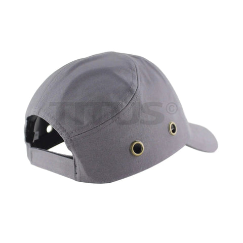 Go To Lightweight Safety Bump Cap Baseball Style Protective Hat Navy Blue rear view with adjustable strap and vents detail
