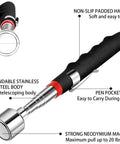 Magnetic Pickup Tool With 20 Pound Pull And Telescoping Reach To 30 Inches, showing non-slip grip handle and extendable body.