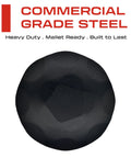 Hella Durable 50 Pack Of 1 5 Inch Iron Clavos Matte Black Decorative Nails viewed from above showing a textured black finish.