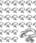 Thirty Pack Three Eighth Inch D Ring Shackles Galvanized Carbon Steel Screw Pin Anchor Shackles For Marine, Mining, Forestry