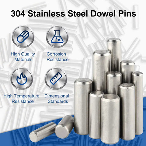 3mm By 20mm Stainless Steel Dowel Pins 304 Grade Cylindrical Locating Pins For Precision Alignment Easy Insertion Rust Resistant Durable For Tools Machinery And DIY Projects, 304 stainless steel pins