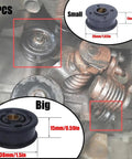 Hyundai Elantra 2011-2016 And Sonata 2007-2012 Gear Shift Linkage Bushings Repair Kit with sizes shown in diagram