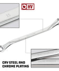 5 Piece Metric Offset Box End Wrench Set With 45 Degree Offset For Tight Spots, Z Drive Broaching Prevents Round Off, Chrome Vanadium Steel