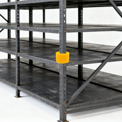 Professional Heavy Duty Plastic Column Protector To Keep Warehouse Post Wraps And Shelf Support Beam Corners Bulletproof Against Forklift Nudges In Bold Yellow