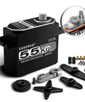 Beefy High Torque 55Kg Full Metal Coreless Digital RC Servo with gears and accessories for 1/10 scale crawler cars