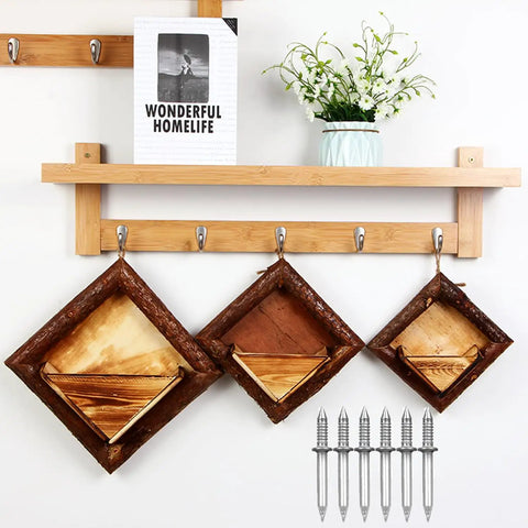 Tough Double Head Baseboard Nails With Bonus Sleeve Drivers Heavy Duty Carbon Steel Skirting Anchors For Zero Fuss Wood Trim Setup Non Marking Invisible Fasteners That Lock In Place And Last displayed with wooden wall mounts and hooks.