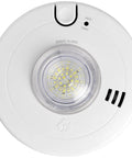 Front view of Hardwired Smoke Alarm With LED Strobe Light For Hearing Impaired, AC Powered With 10 Year Battery Backup