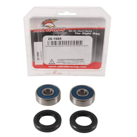 Front Wheel Bearing Kit 25-1684 For Honda GROM 125A 18 Beefed Up Replacement With ABEC 3 High Speed Bearings, packaging view