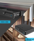 Biometric Gun Safe For Two Pistols, Slide Away Drawer Safe With Grab-And-Go Quick Access Biometric Scanner under desk and on shelf