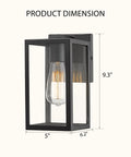 Outdoor Wall Lantern For Porch And Entryway Weather Resistant Exterior Mount Lighting Fixture Black Four Pack