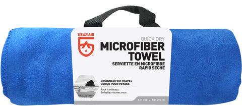 Quick Dry Microfiber Towel For Gym, Travel And Camping, XL 35 By 62 Inches, ultra absorbent, fast drying, cobalt, snap loop.