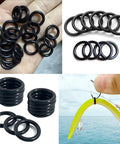 Bass Fishing Wacky Rig O Ring Kit, 200 Silicone Rings For Wacky Rig And Neko Rig, Fits 4 To 5 Inch Senko Finesse Soft Plastic Worms