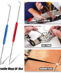 Precision Double Pointed Scriber Tool Two Piece Set, Heavy Duty Stainless Steel Layout Marker for precise car and tiny item repairs.