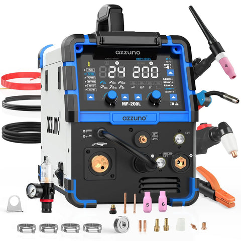 Beast 200A Plasma Cutter And Welder Combo With Nine In One Multiprocess Capabilities Including Gas MIG Pulse MIG MAG Flux