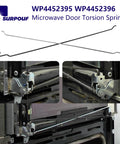 Microwave Door Torsion Spring Kit Left And Right Stainless Steel Models for KitchenAid Whirlpool Microwaves Replacement detail