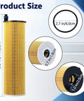 Mercedes Sprinter Engine Oil Filter Kit 6541801100 Replacement For 2500 3500 3500XD 2023 2024 Includes Gasket A6541801100 shown with dimensions