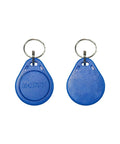 Blue RFID key fobs for door access control, 125KHz read-only EM ID cards with unique preprogrammed IDs.