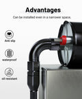 AN6 Female To AN6 Male Full Flow Swivel 90 Degree Coupler Union Fitting Adapter Aluminum 6061 T6 connected to a container