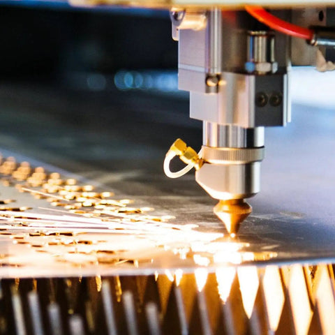 Built Tough Aluminum Manual Sliding Table Actuator delivering dead nuts precision during laser cutting process.