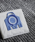 AirClean 3D Efficiency Dust Bags Type GN Allergy XL Pack showing self sealing auto collar on textured surface