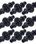 Super Easy Drip Irrigation Connectors And Repair Kit With 200 Pieces Of Soaker Hose Fittings For Garden Flower Pots And Lawn No Knots Needed, black ABS barbed fittings