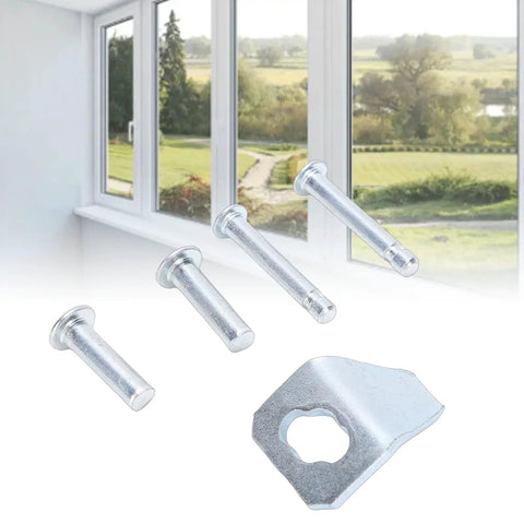 Stainless Steel Screen Door Closer Sheets Kit with 5 Replacement Plates and 20 Pins for 40201 DIY